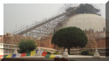 Reparatur der Stupa von Bodnath